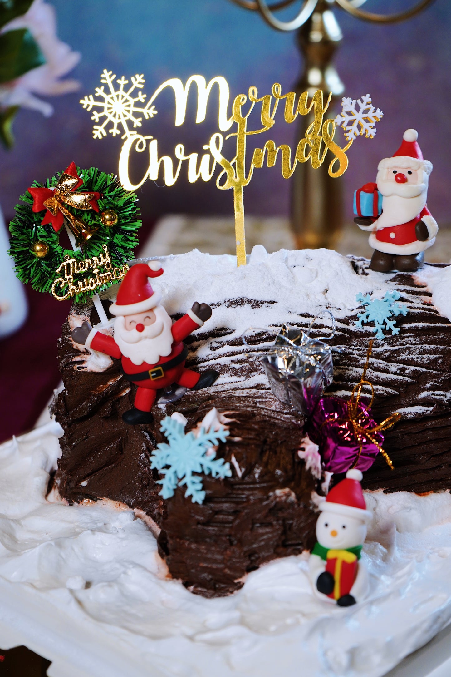 Brown Festive Forest Christmas Logcake