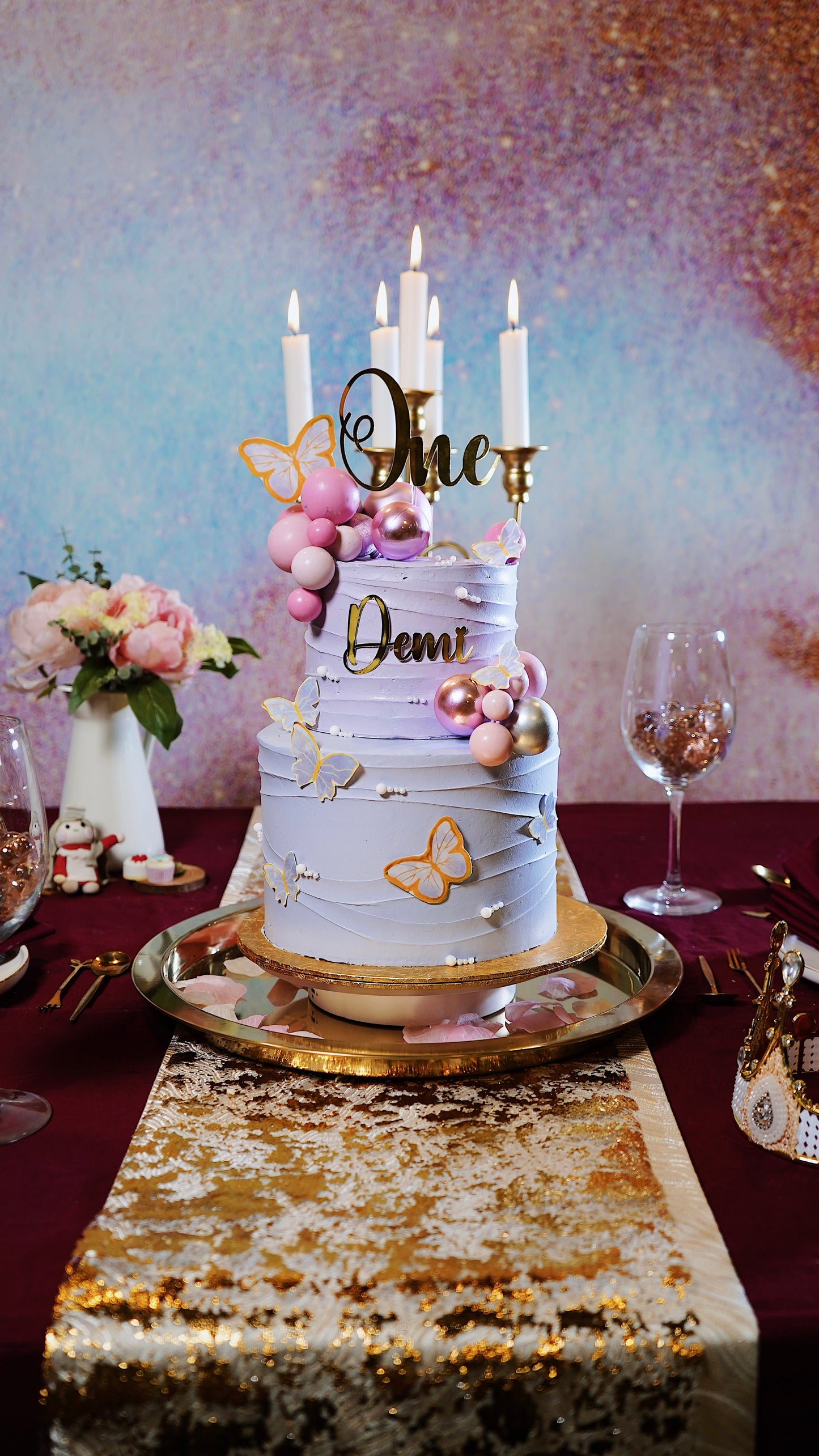 Lavender Dreams Two Tiered Cake