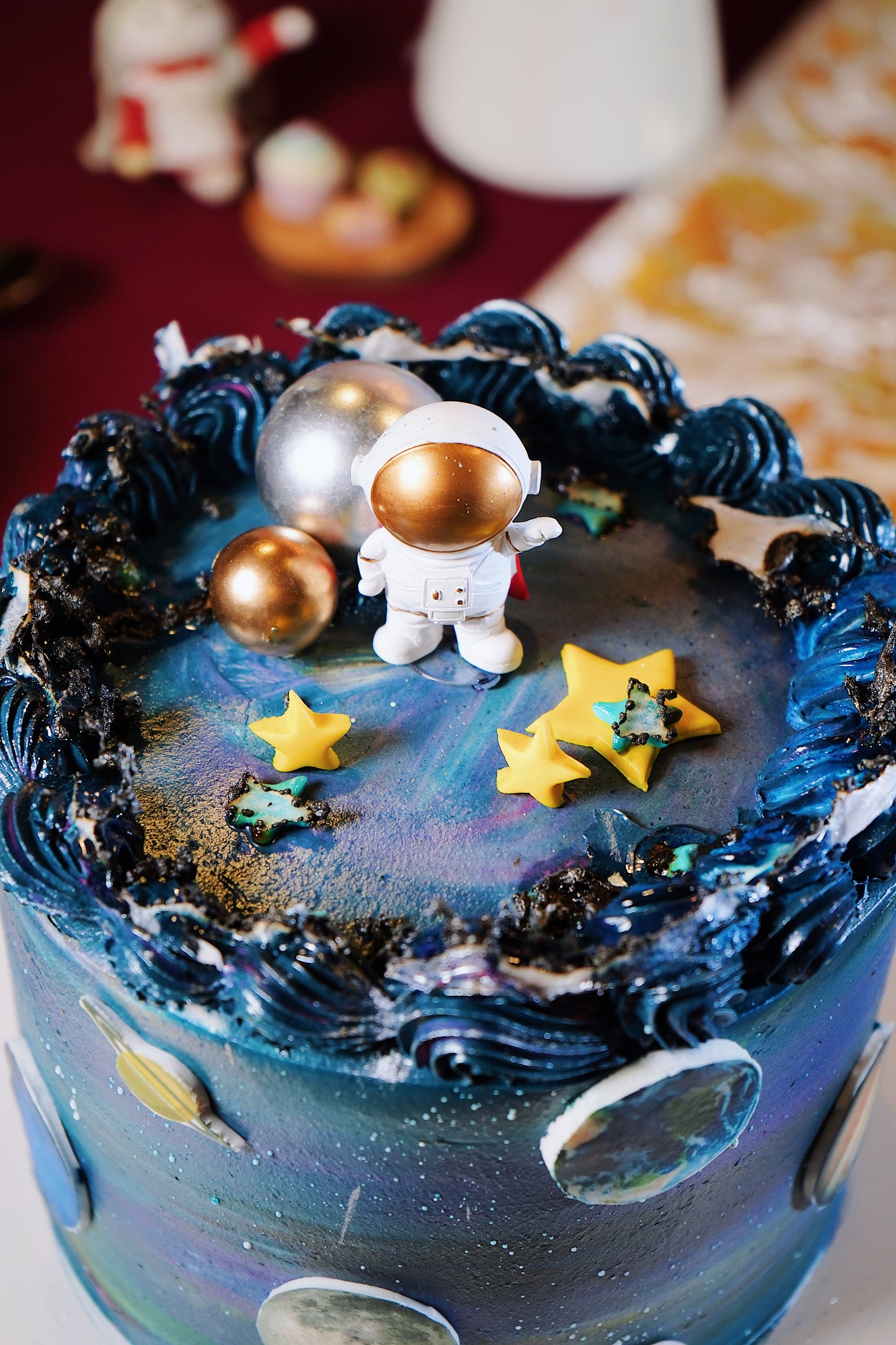 Space Galaxy Cake Burnaway Dome Cake