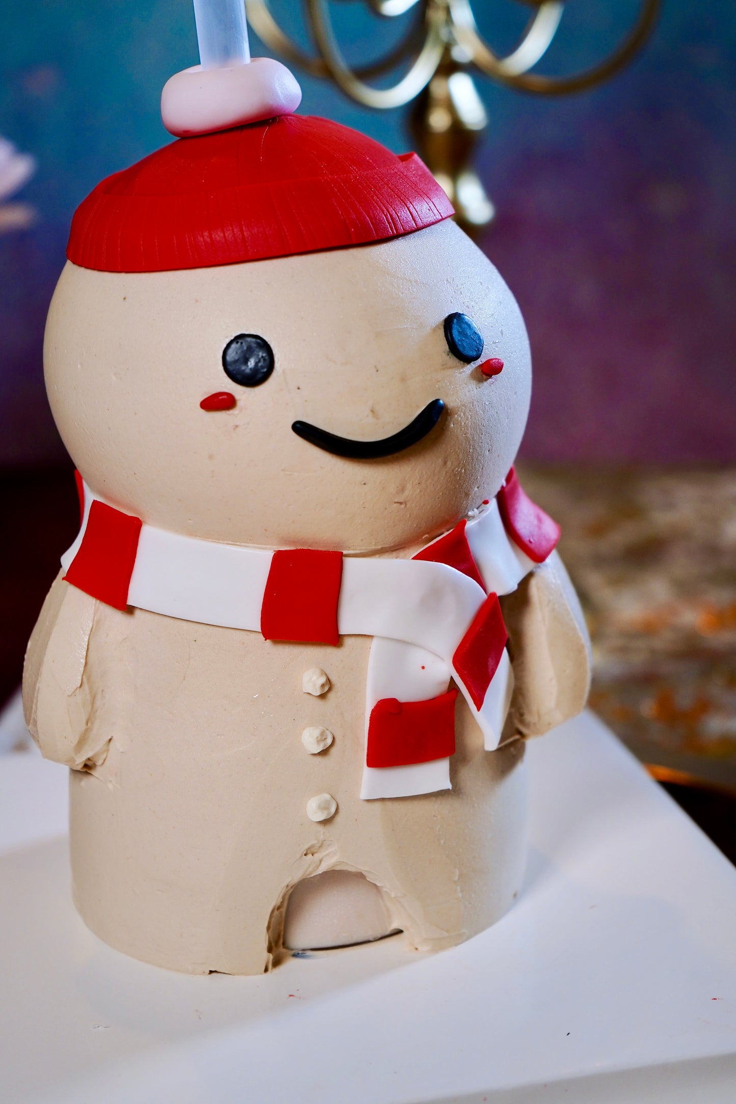 Happy Snowman Christmas Drinkable Cake