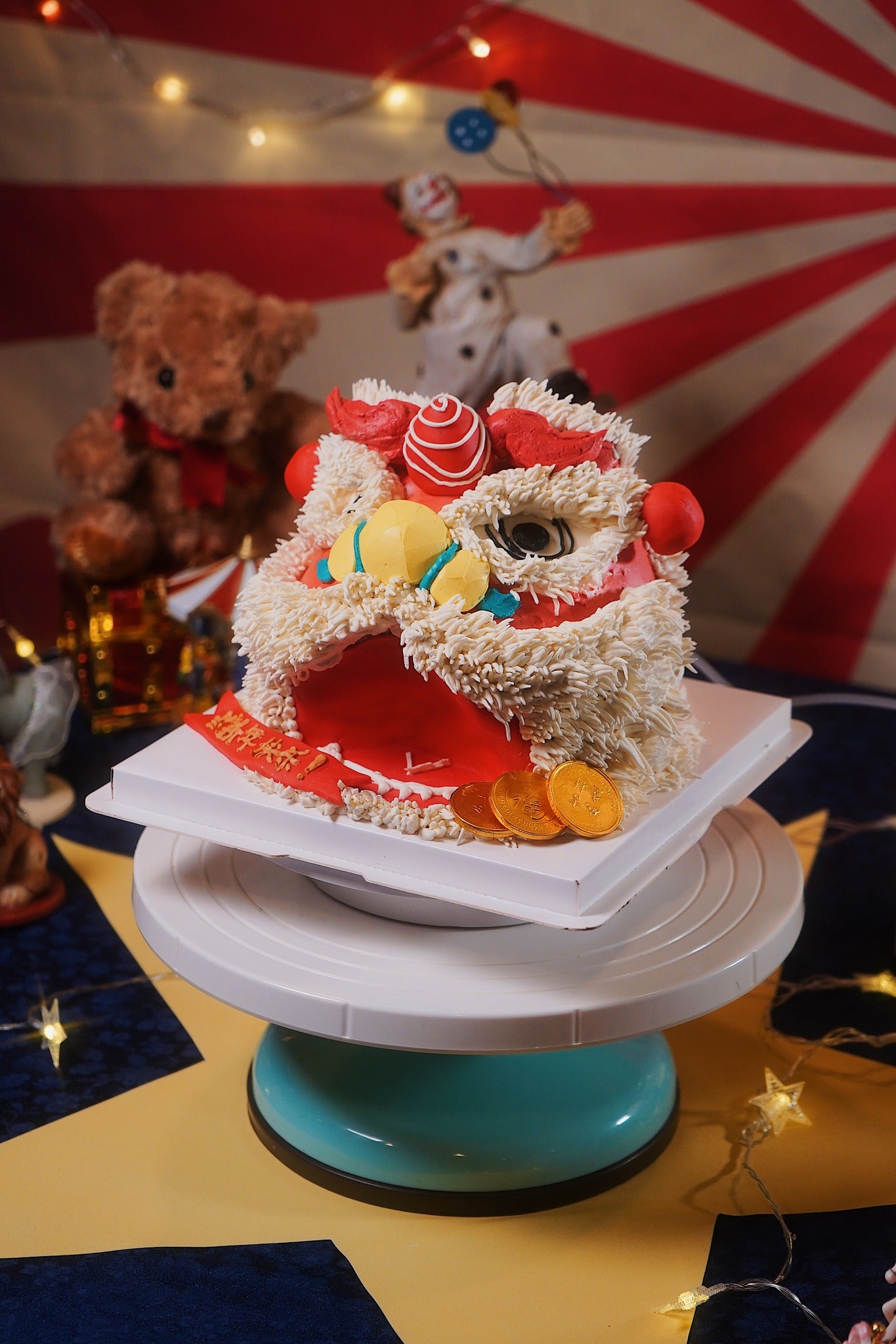 3D Lion Dance Cake Chinese New Year Cake