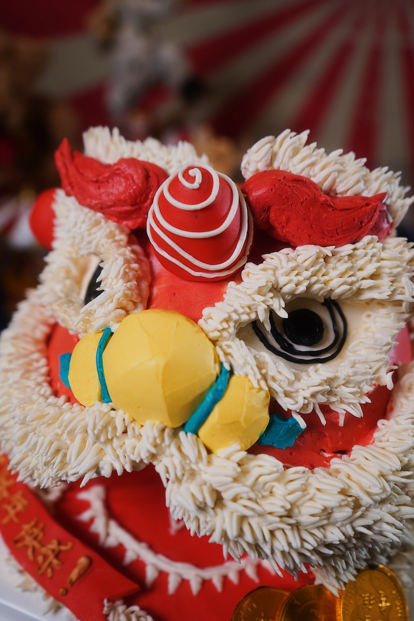 3D Lion Dance Cake Chinese New Year Cake