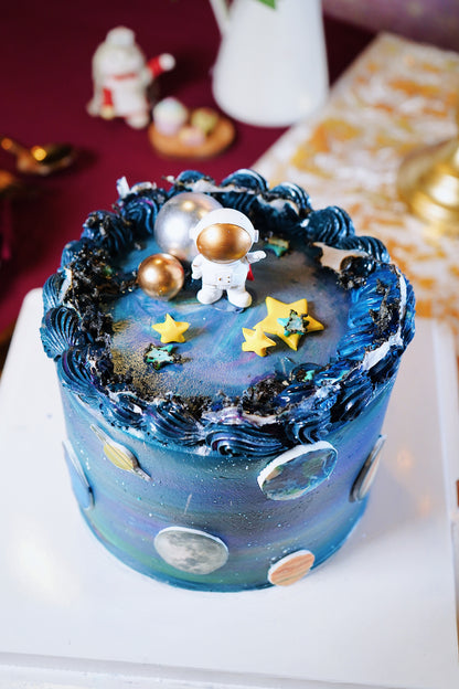 Space Galaxy Cake Burnaway Dome Cake