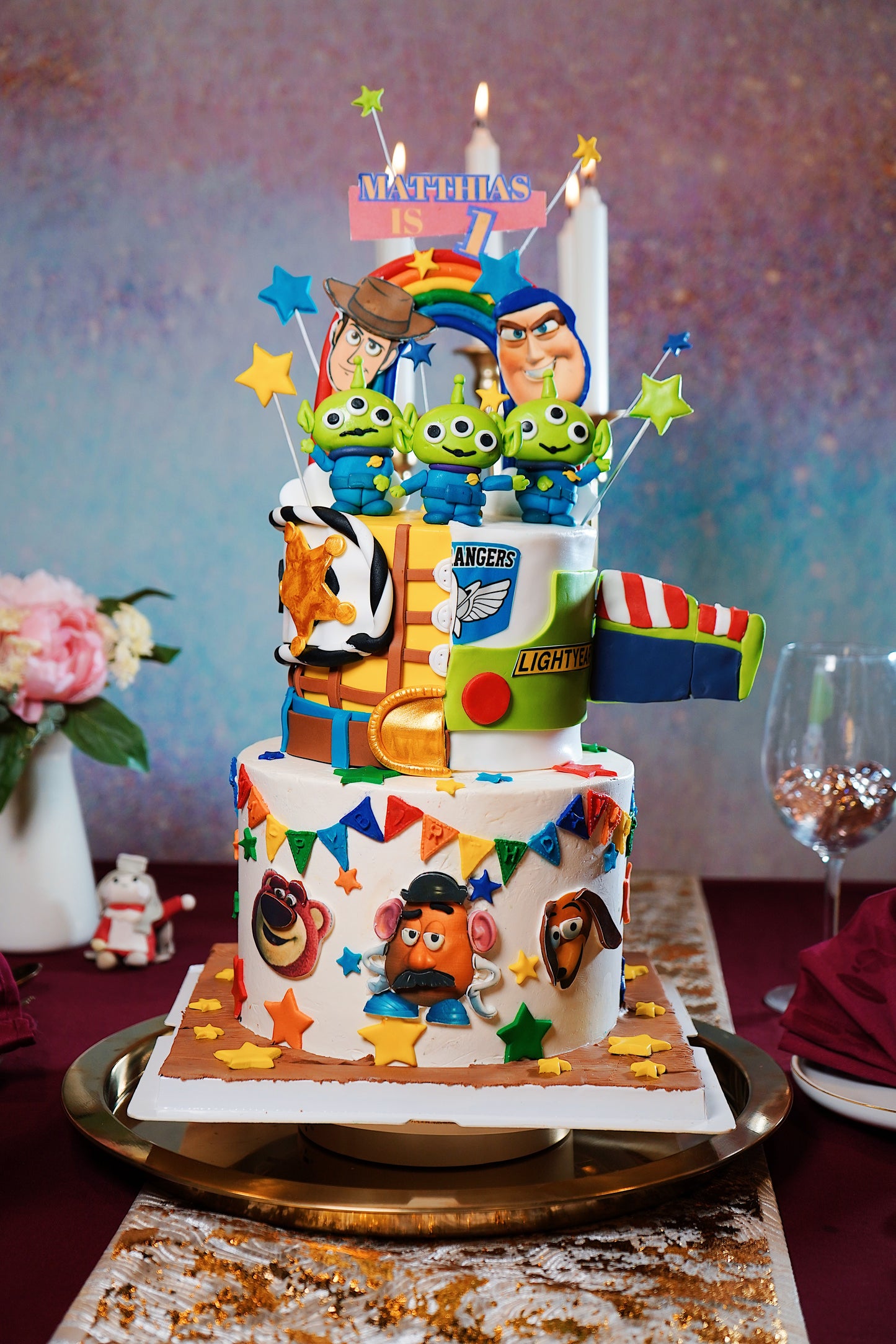 Alien Toy Story Two Tier Cake