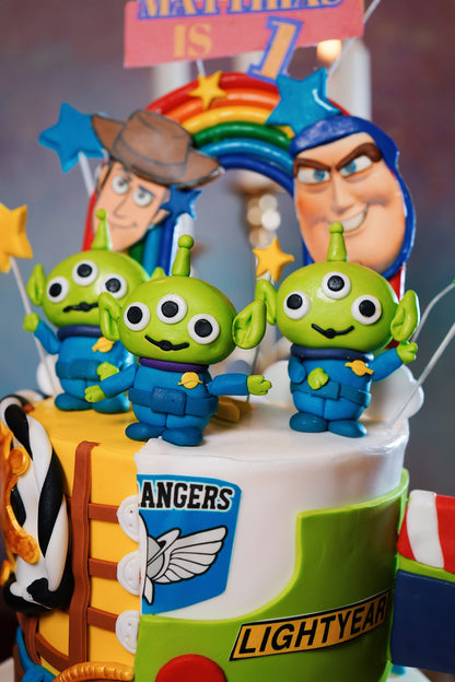 Alien Toy Story Two Tier Cake