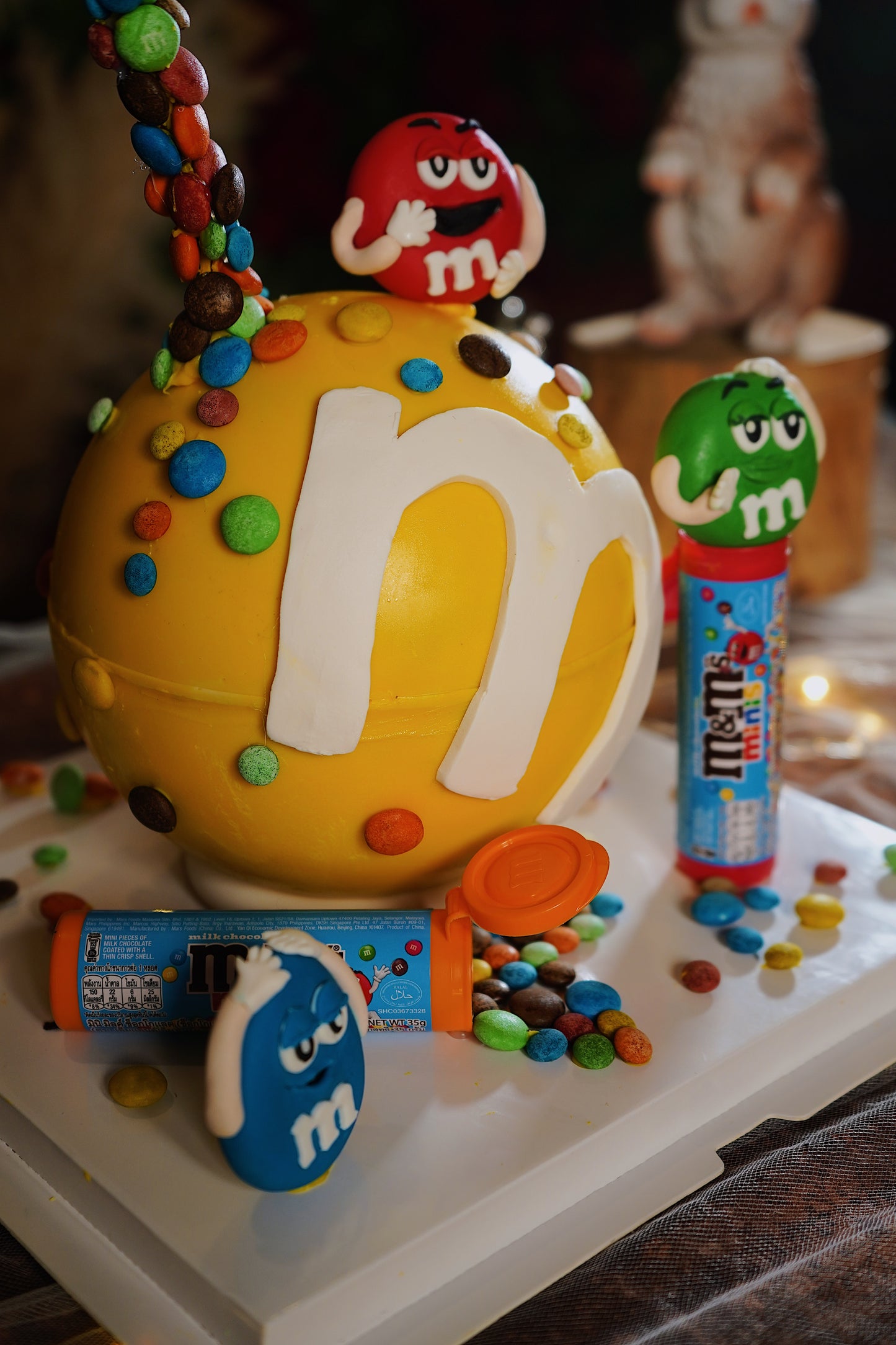 M&M Candy Pinata Cake