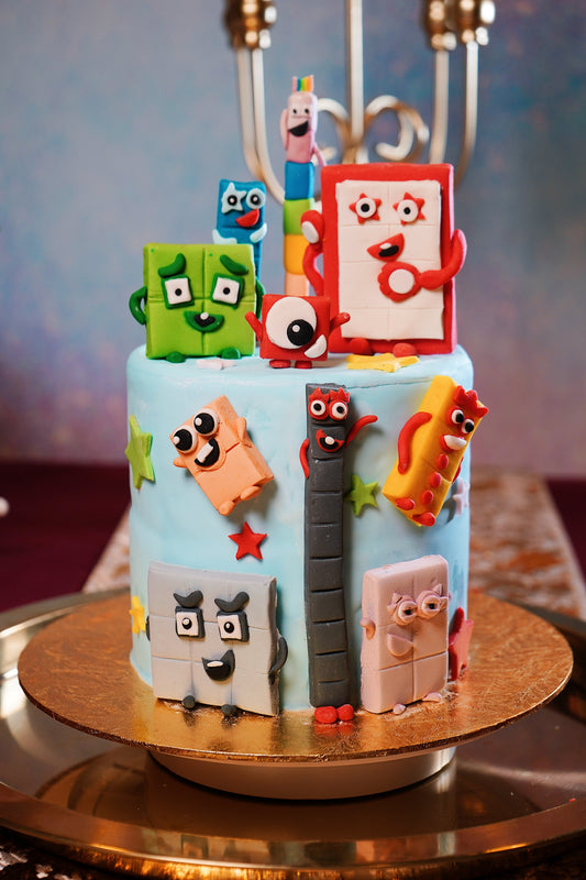 Number Blocks Customise Cake