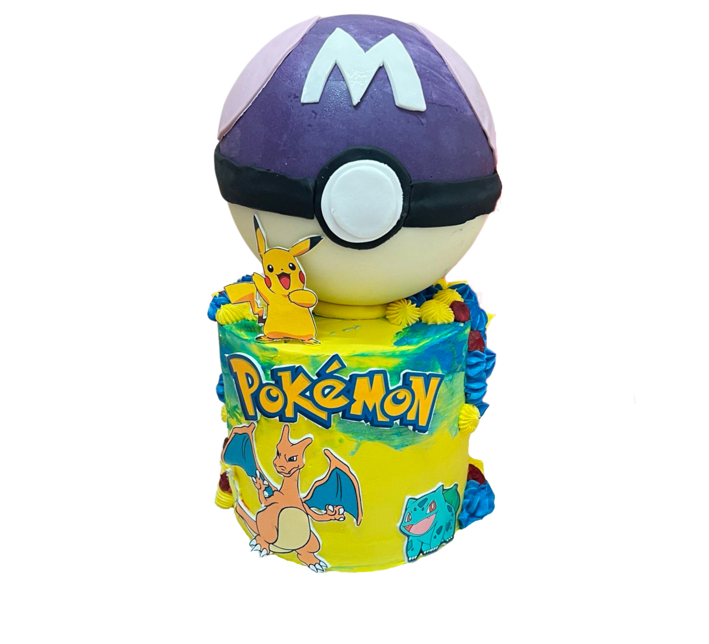 Pokemon Theme Master Ball Pinata Cake