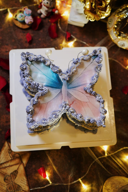 Purple Butterfly Burn Away Cake