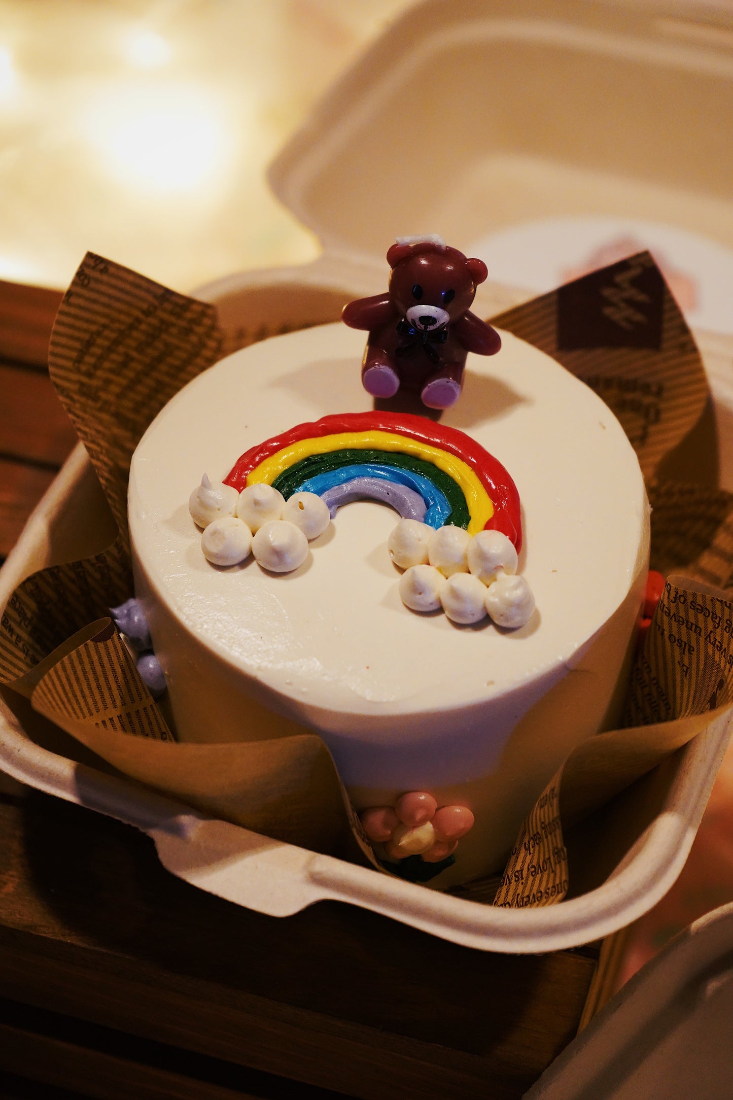 Rainbow Bear Korean Bento Cake