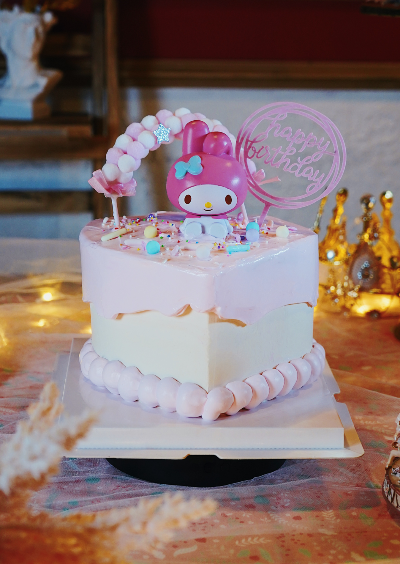 My Melody Heart Cake