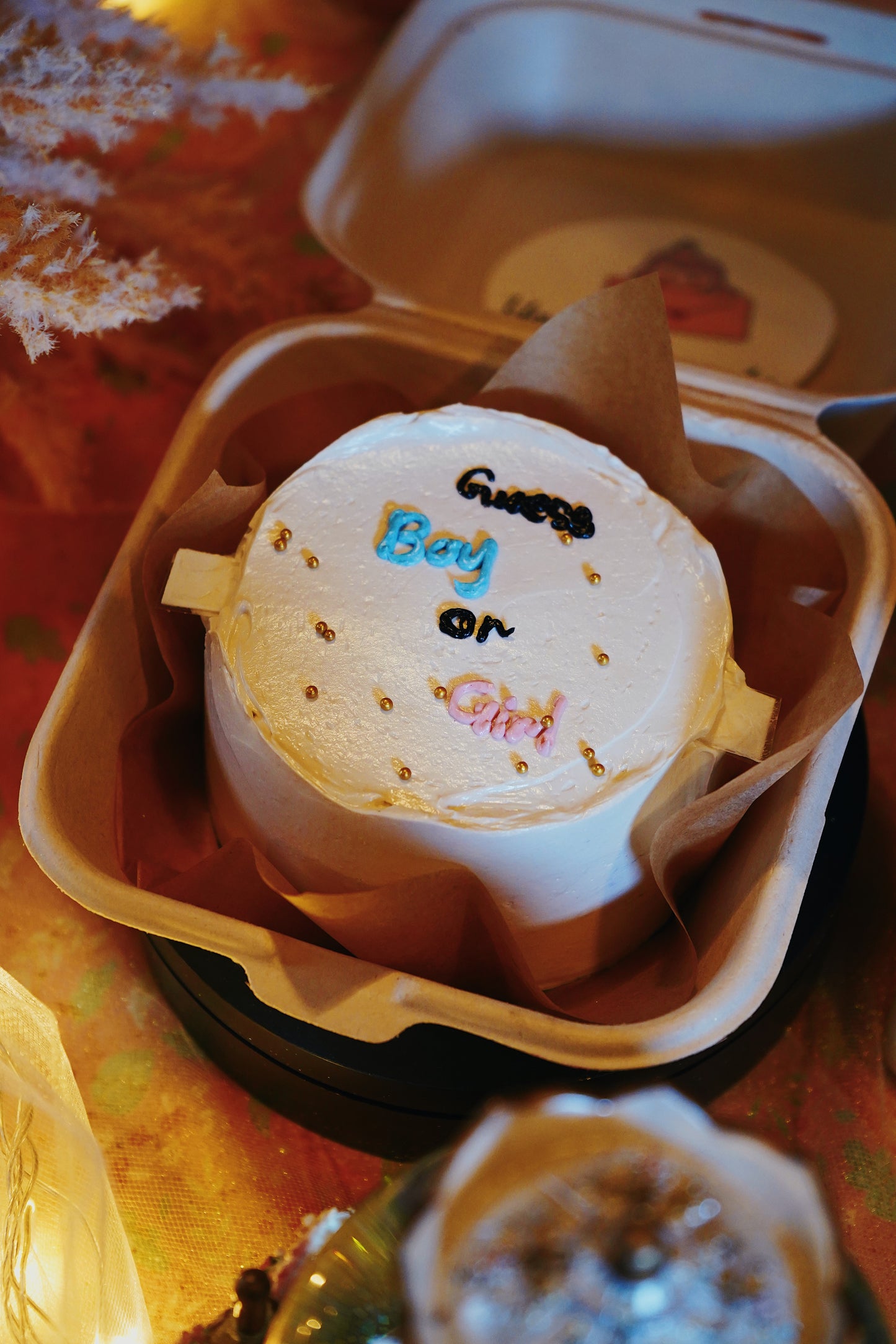 Gender Reveal Tear Off Bento Cake