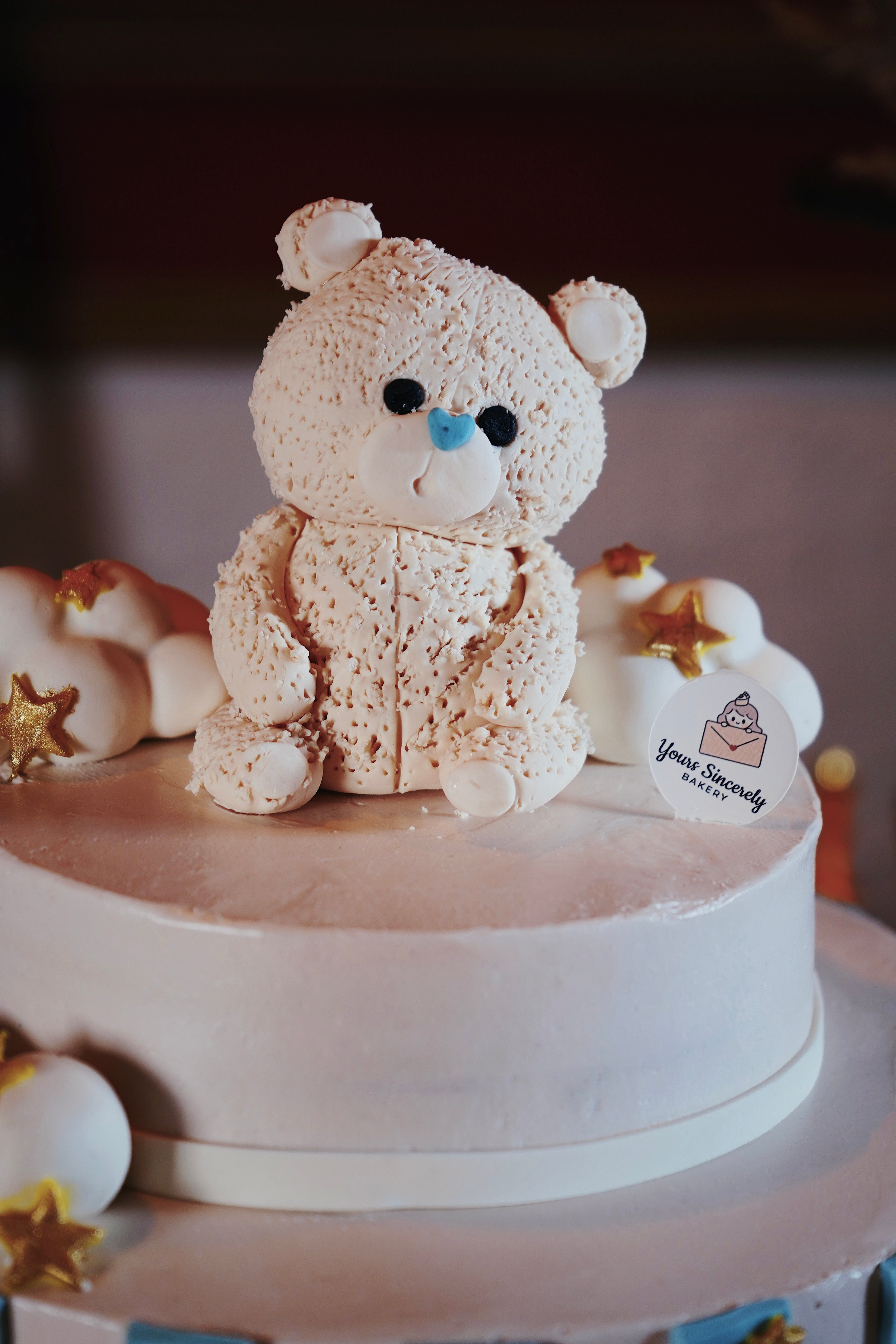 Teddy Bear Christening Cake