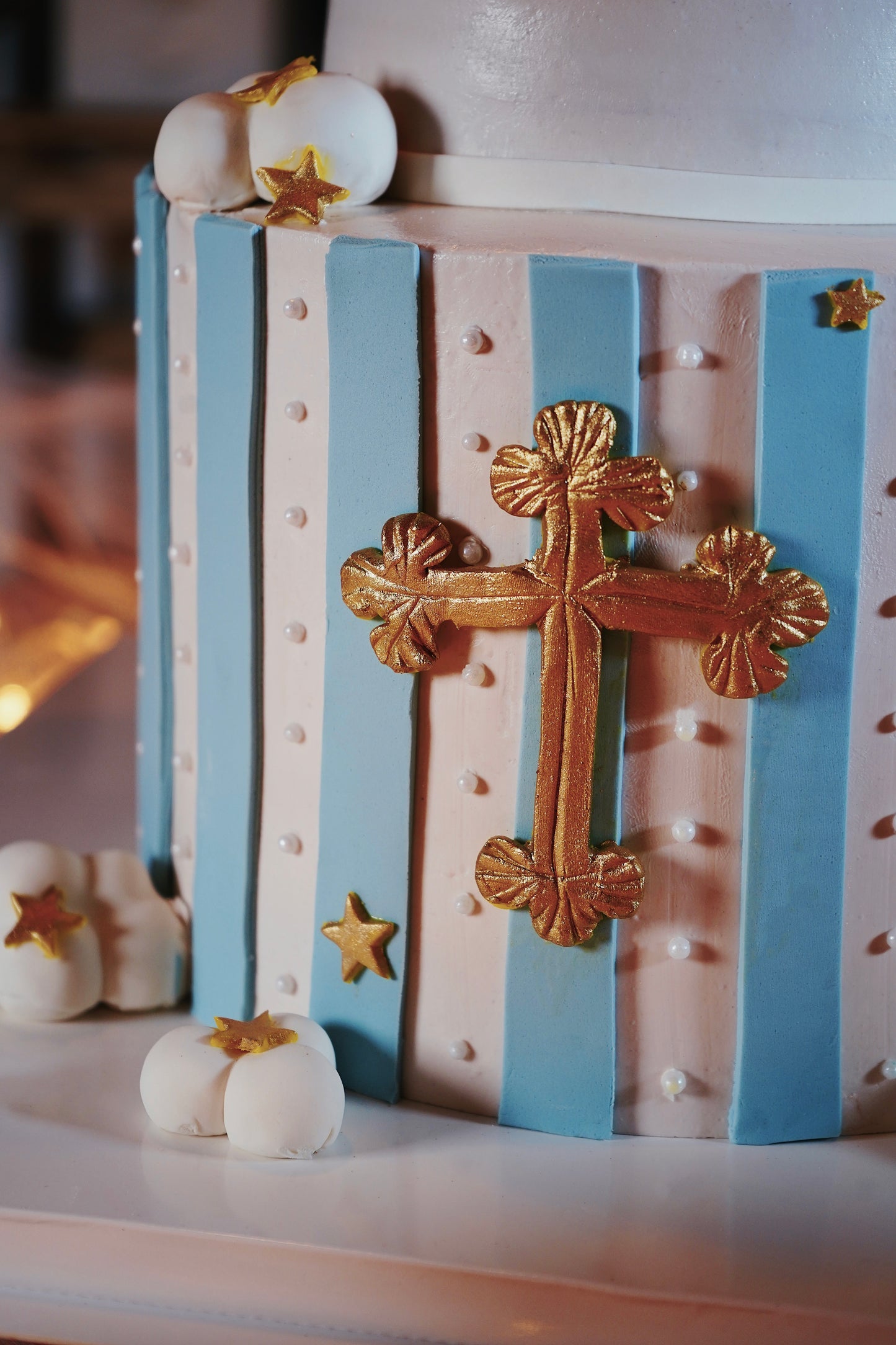 Teddy Bear Christening Cake