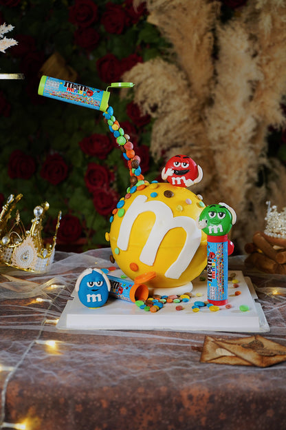 M&M Candy Pinata Cake