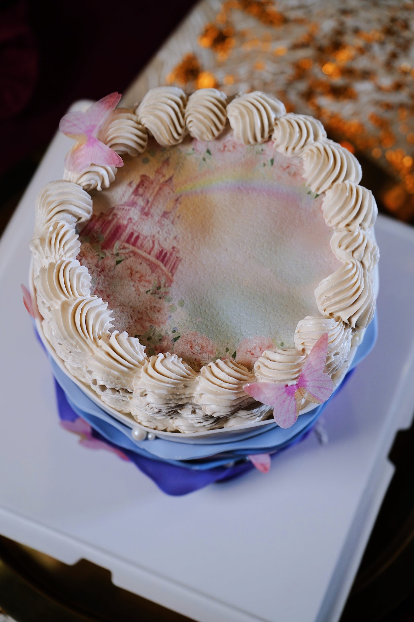 Butterfly Waves Burnaway Cake