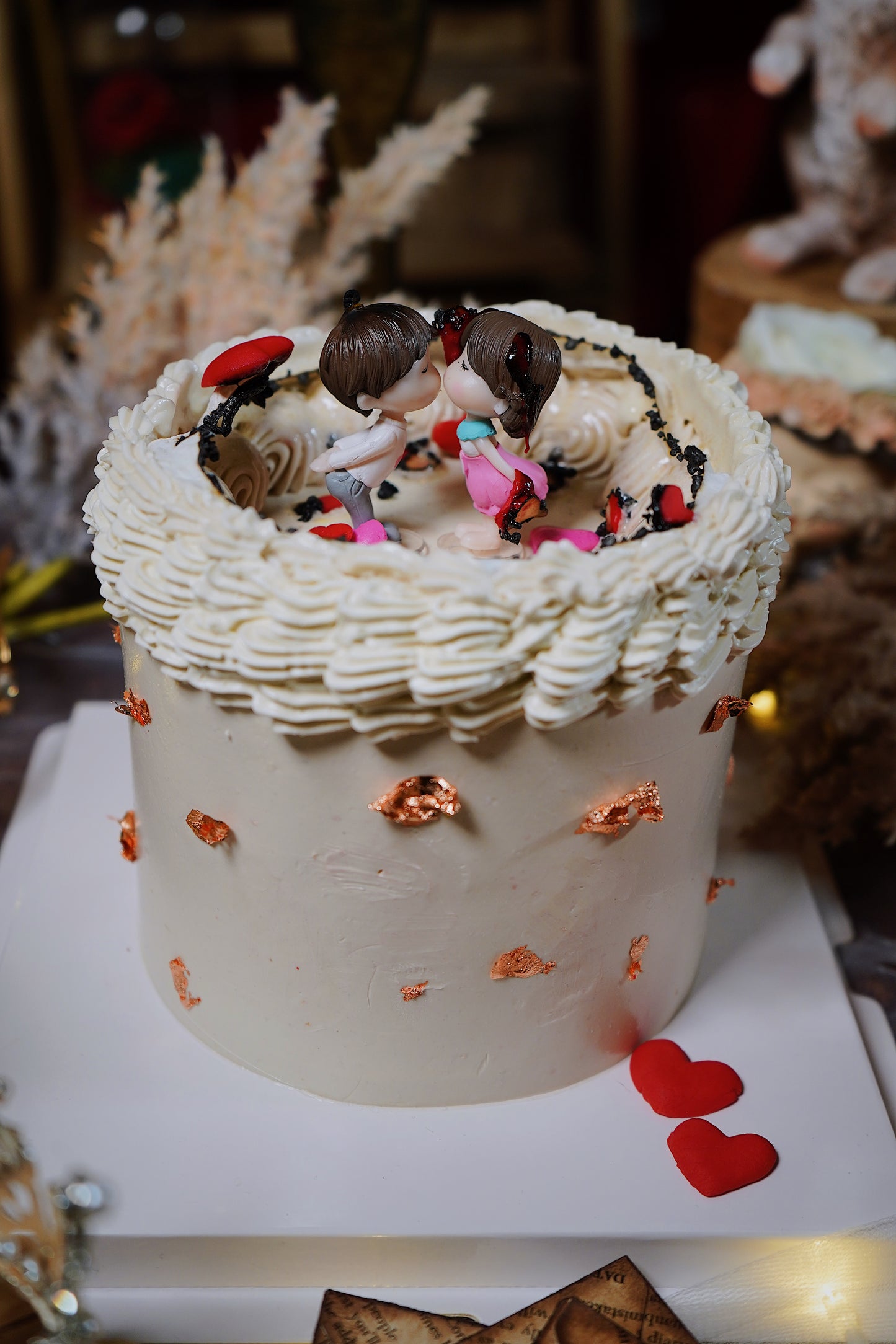 Heartfall Romance Burnaway Dome Cake