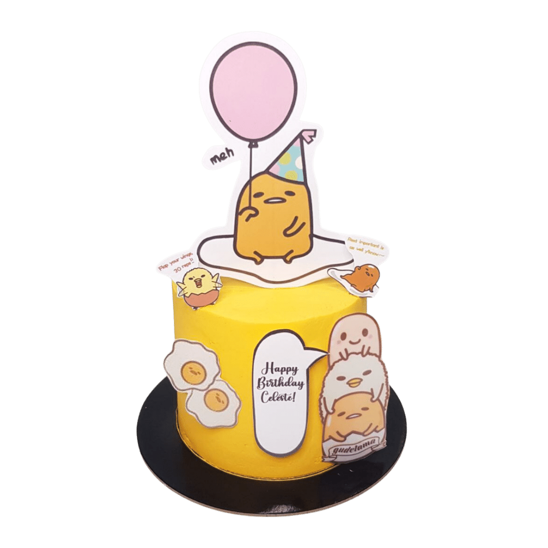 Gudetama Egg 2D Cake