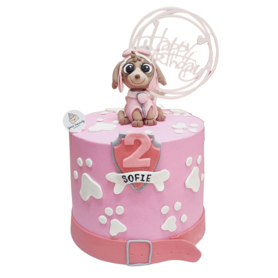 Skye Paw Patrol Pink Cake