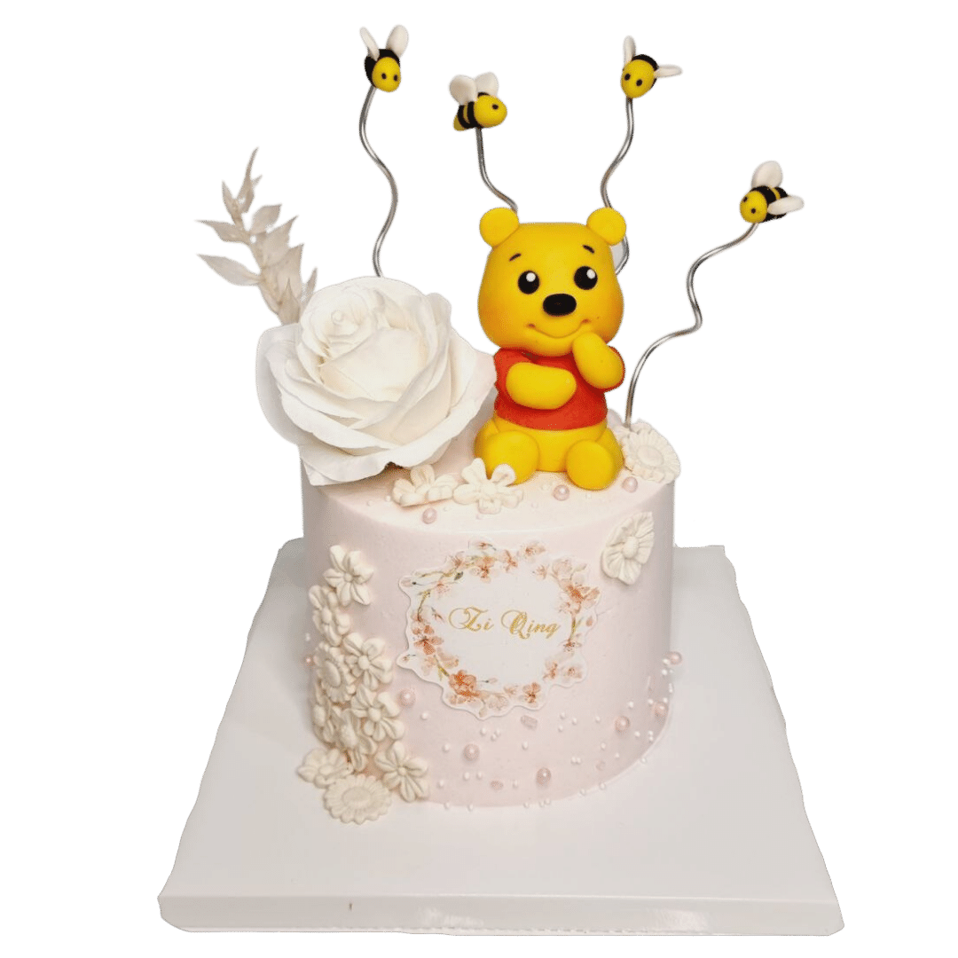 Winnie The Pooh Sweet Floral Cake