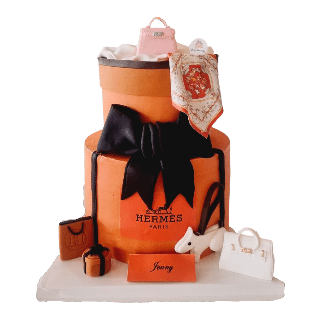 Hermes Themed Two Tier Cake