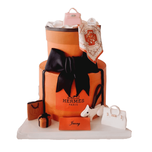 Hermes Themed Two Tier Cake