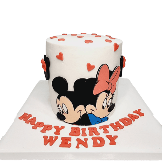 Mickey Mouse And Minnie Mouse Cake