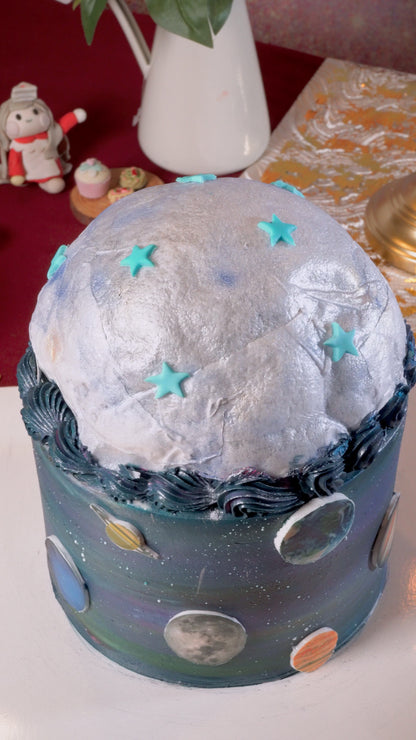 Space Galaxy Cake Burnaway Dome Cake