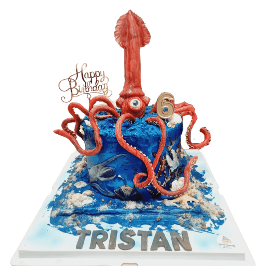 Squid Sea Creature Ocean Cake