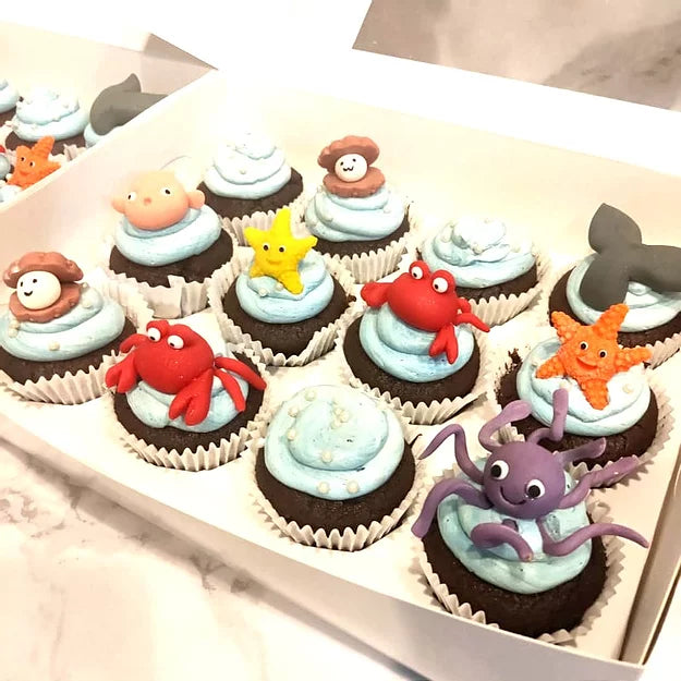 3D Sea Animals Cupcakes (12pcs)