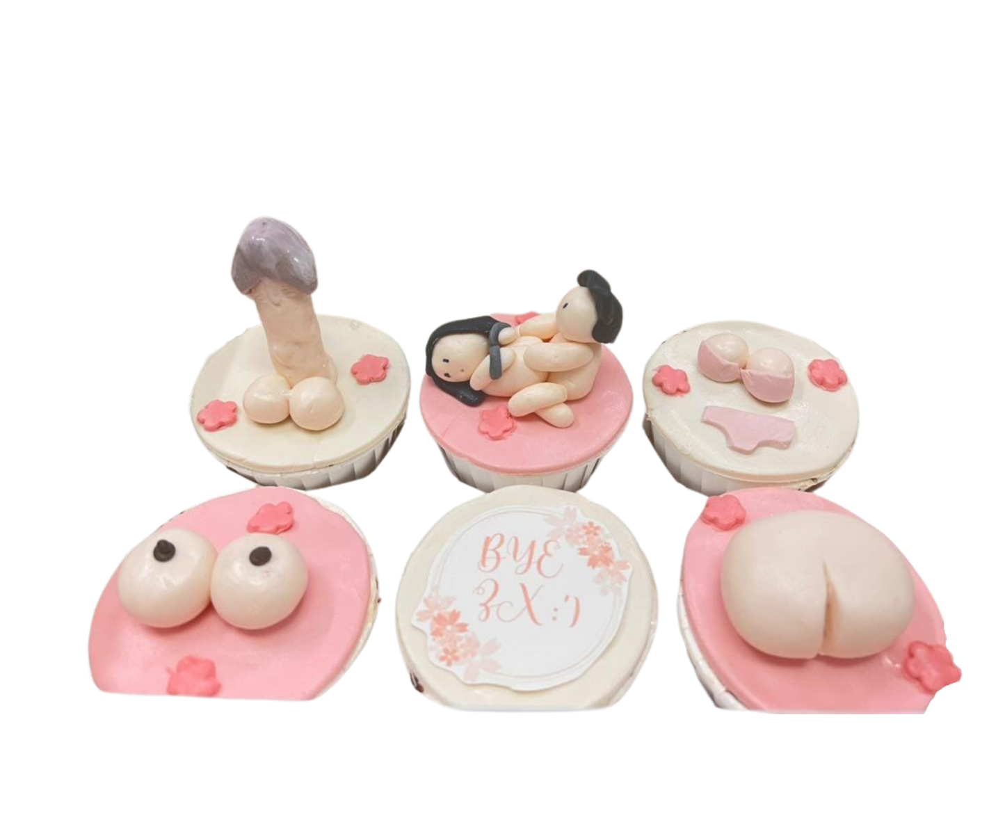 Hens Night Handcuff Dick Boobs Cupcakes (6pcs)