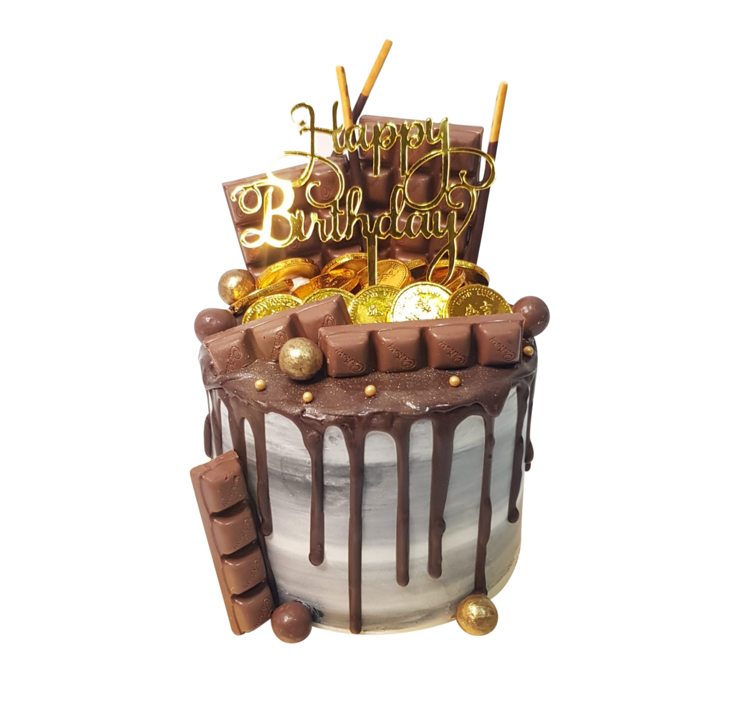 Chocolate Drip Money Pulling Cake