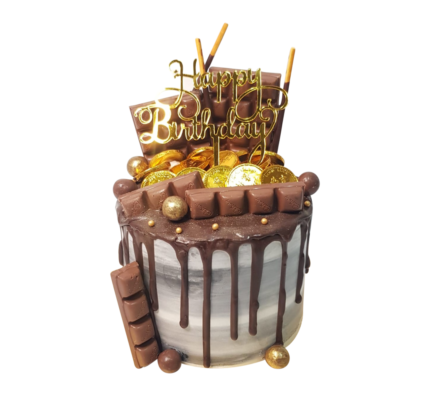 Chocolate Drip Money Pulling Cake