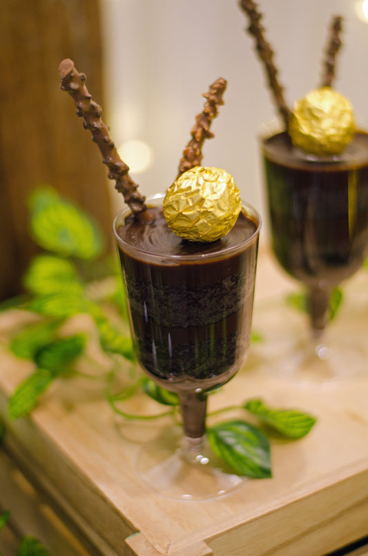 Chocolate Fudge Champagne Glass