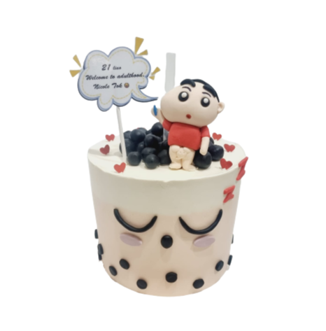 Crayon Shin Chan La Bi Xiao Xin Bubble Tea Cake