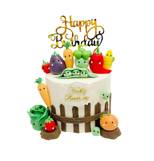 Cute Vegetables Farm Cake