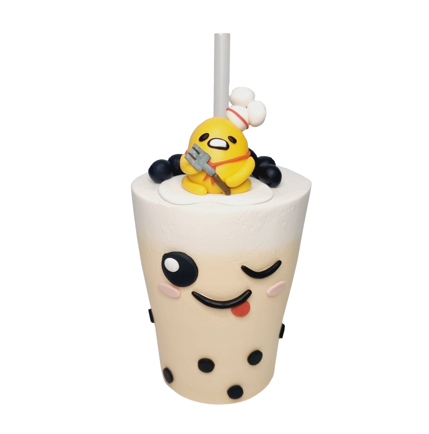 Egg Drinkable Bubble Tea Cake