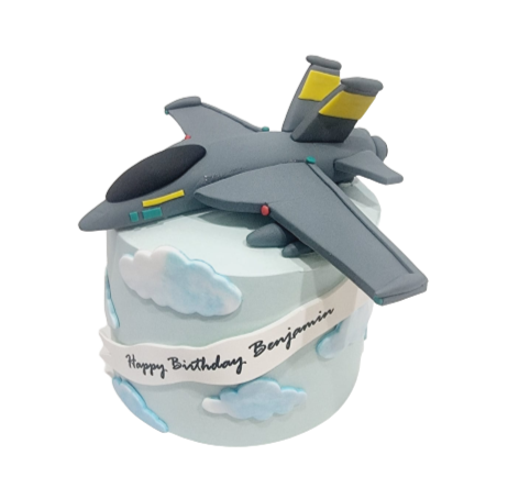 Fighter Jet F15-SG Aeroplane Sky Themed Cake