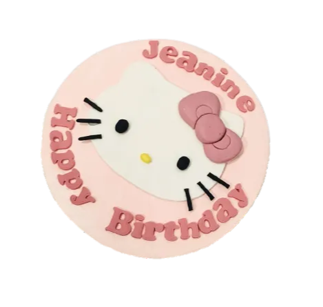 Hello Kitty 2D Pastel Pink Cake