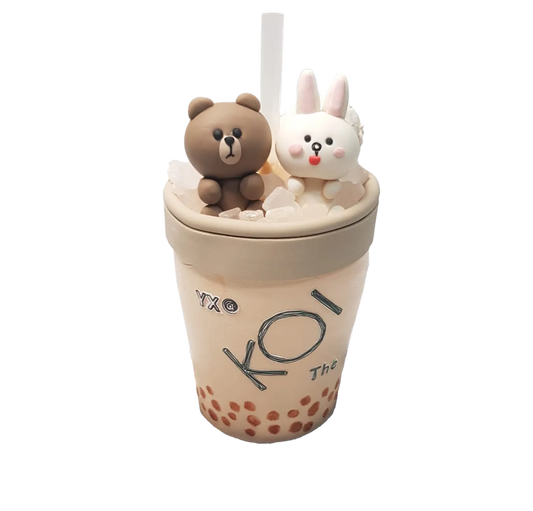 Line Bear and Cony KOI Bubble Tea Cake