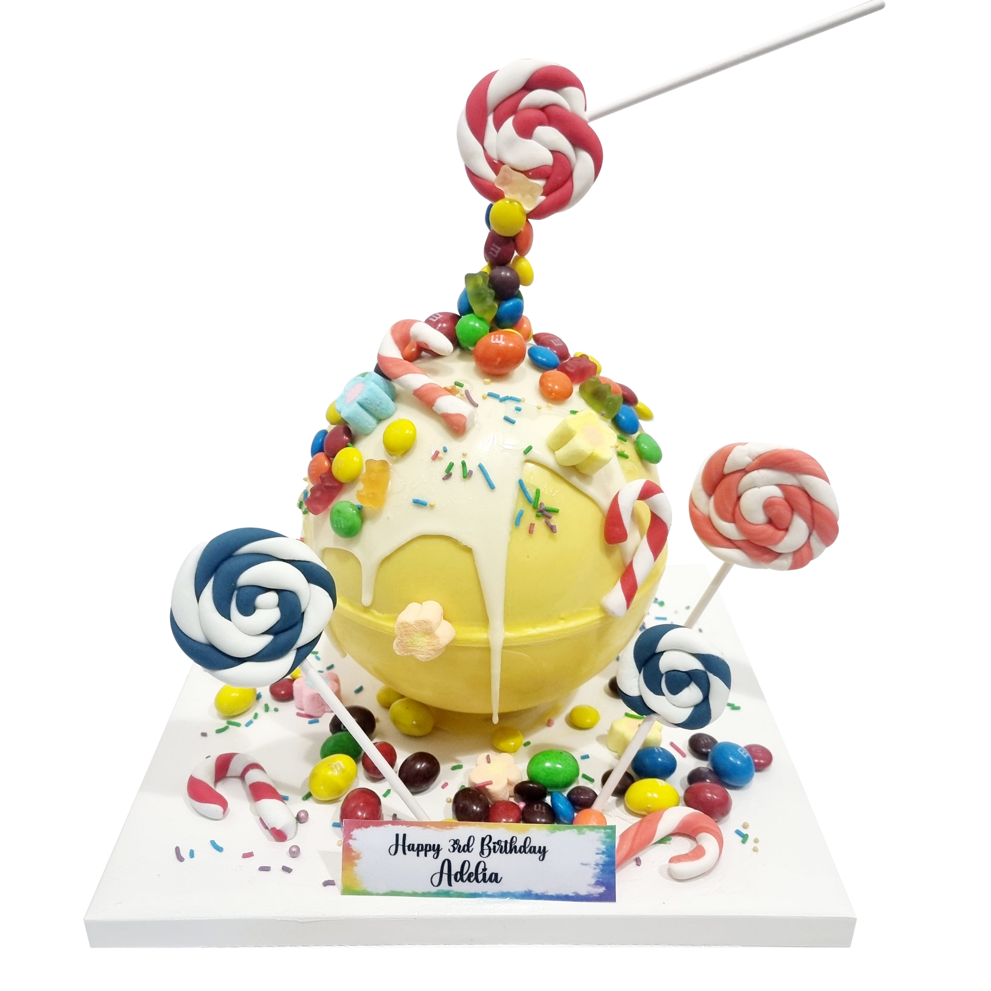 Lollipops Candies Snacks Rainbow Themed Pinata Knock Knock Cake