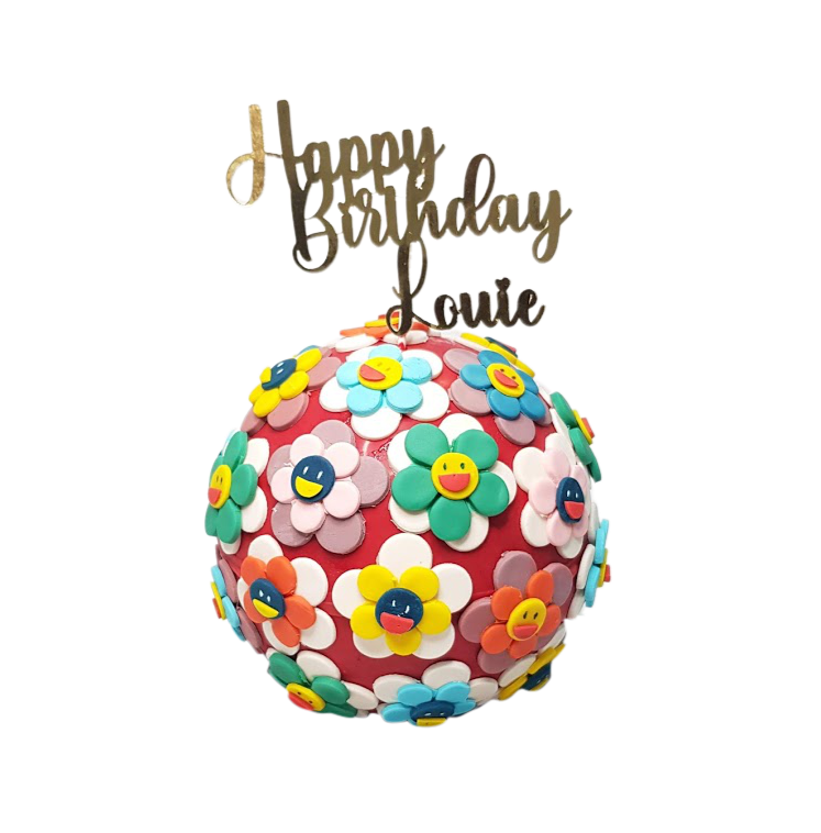 Murakami Motif Knock Knock Pinata Surprise Cake 1