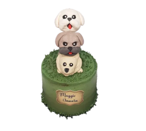 Three Little Dogs Cake