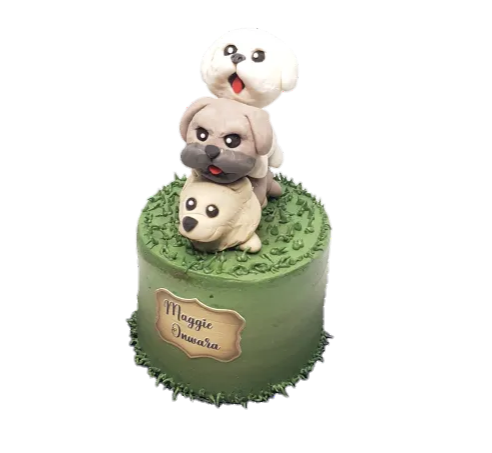 Three Little Dogs Cake